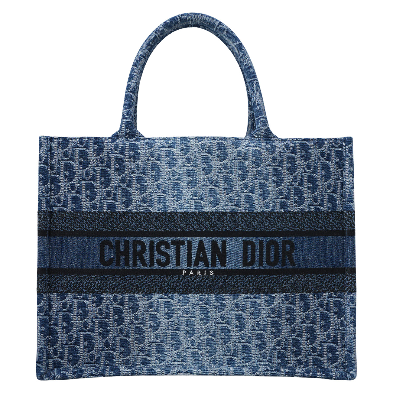 CHRISTIAN DIOR(USED)크리스찬 디올 오블리크 데님 북토트 미듐